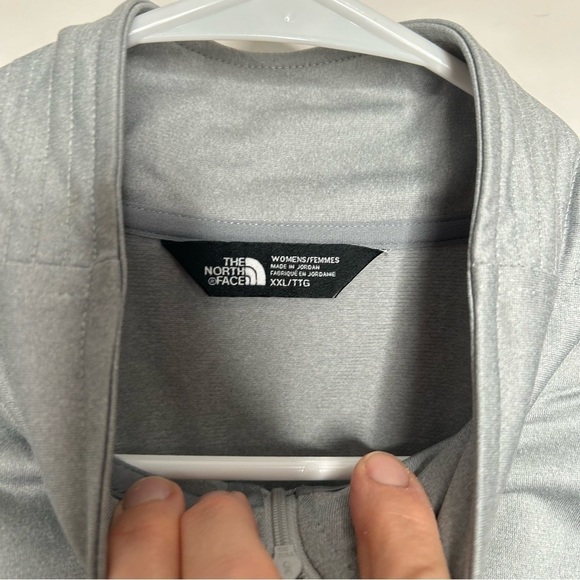 New The North Face Women’s Gray Tech 1/4 Fleece Pullover Size XXL BNWT TREX - Picture 2 of 7